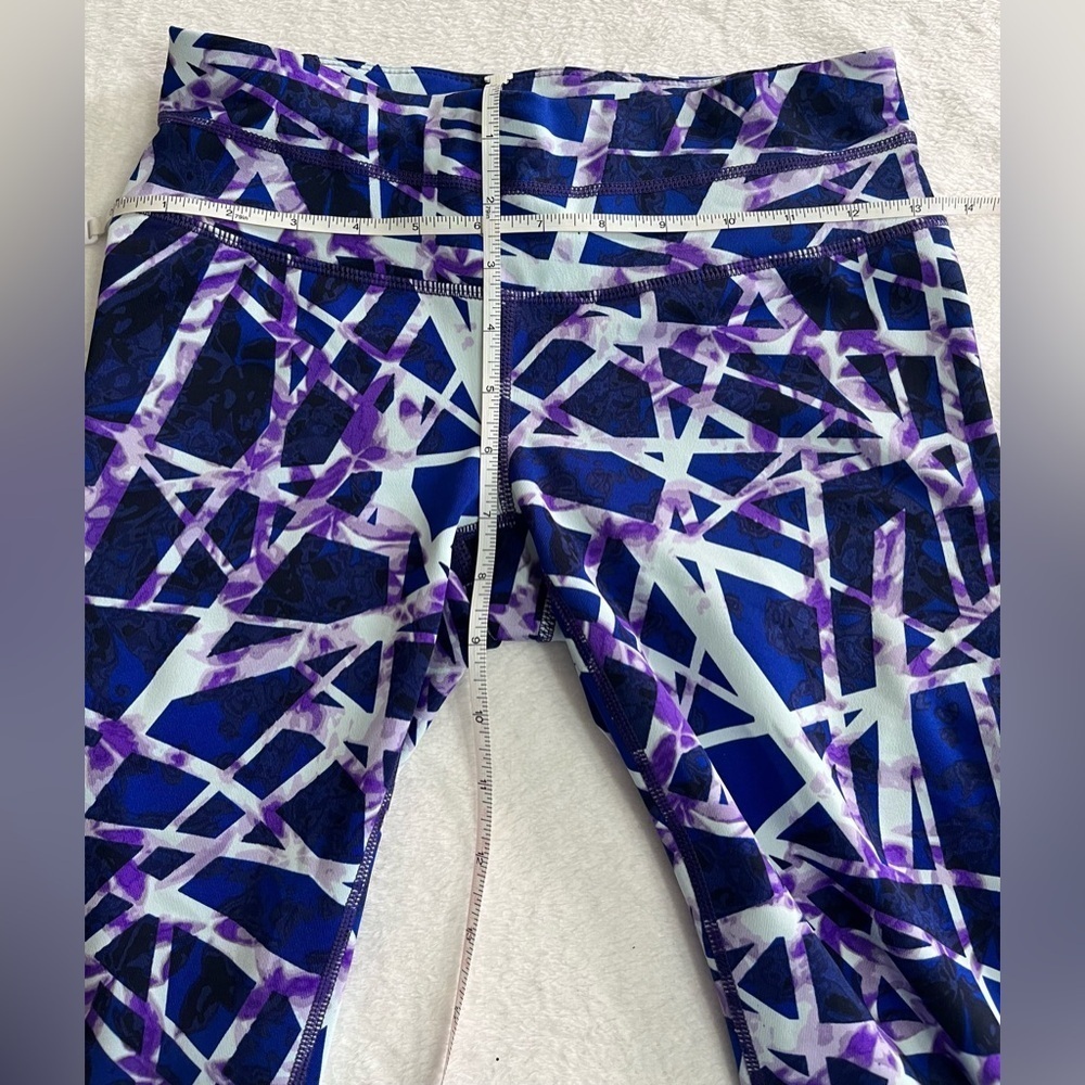 Athleta womens XS white sport bra & purple geometric activewear leggings bundle - Picture 4 of 16